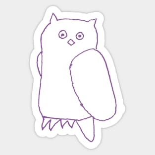 Purple Owl Sticker